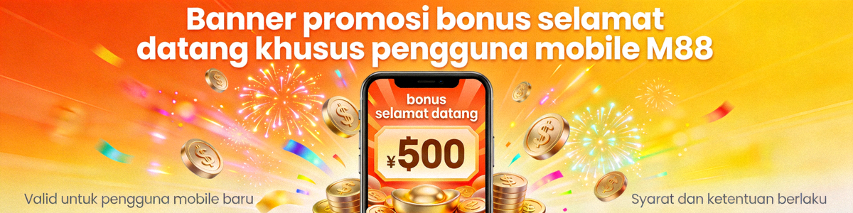 Banner promosi bonus selamat datang khusus pengguna mobile M88