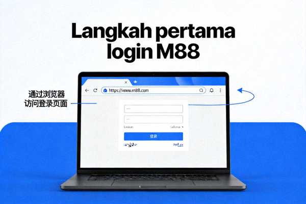 Langkah pertama login M88 yaitu mengakses halaman login melalui browser