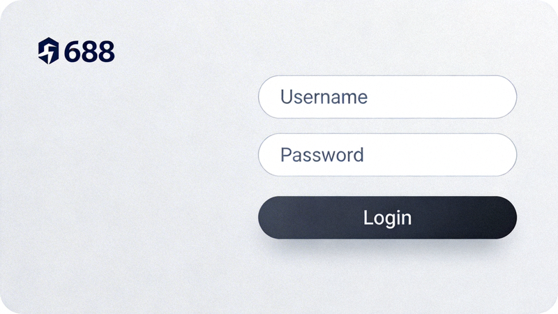 Tampilan antarmuka formulir login M88 dengan kolom username dan password
